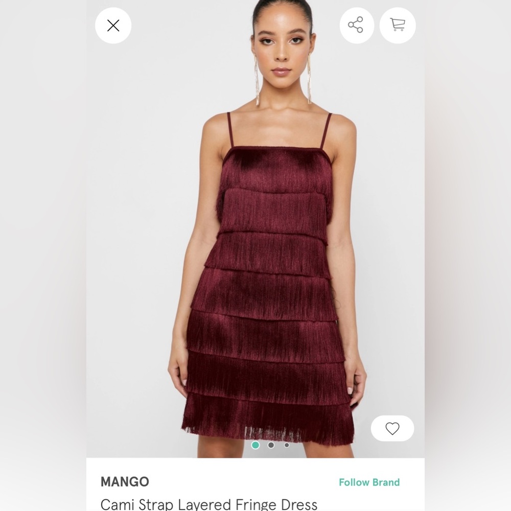 MANGO | Cami Layered Fringe Dress